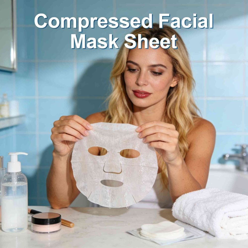 100Pcs Facial Mask Sheets, Compressed Cotton Facial Wrapped Paper, Disposable DIY Mask Paper Beauty Tool for Skin Care, Cotton Masks for Home, Travel