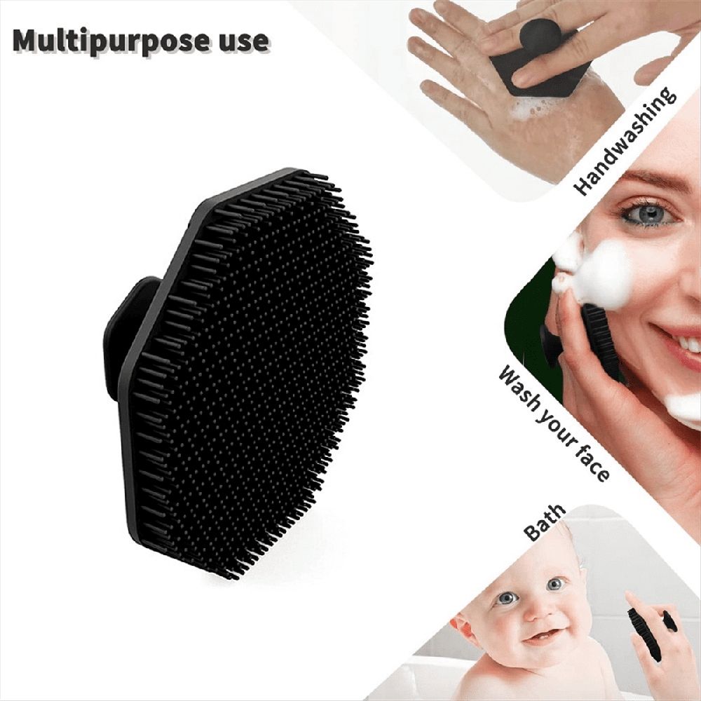 2Pcs Silicone Face Scrubber ,Soft Silicone Cleansing Brush Clean Pores Massage Cleansing C6466