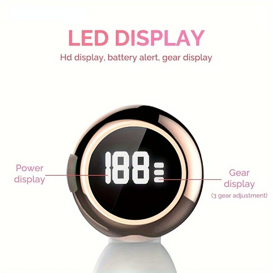 6-in-1 Electric Facial Cleanser, 3-Speed, LED Display(WHITE)