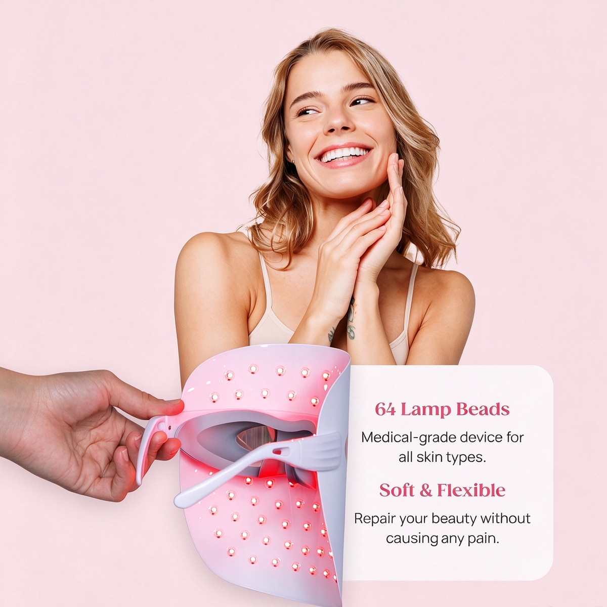 Red Light Therapy Mask: LED Face Mask Facial Treatment Beauty Machine Skin Care