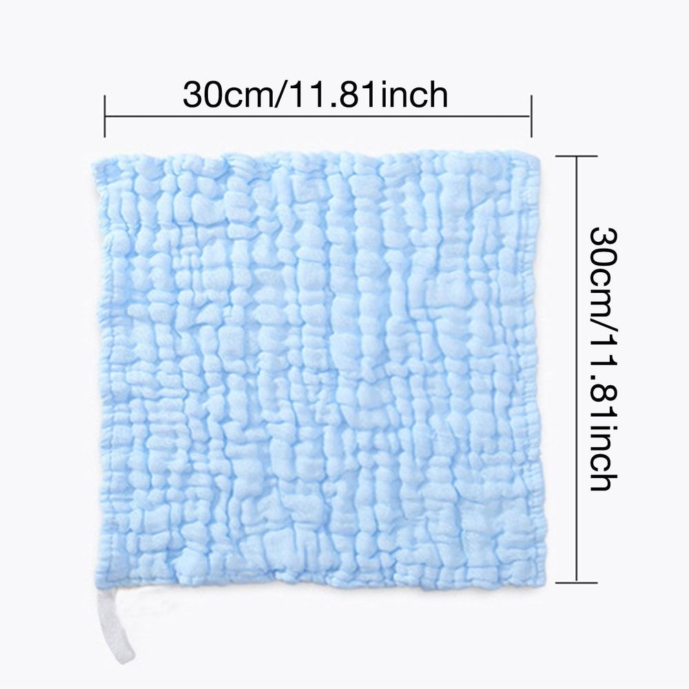5 Pack Cotton Terry Washcloths with Soft Absorbent Texture, Versatile Square Towels for Face and Body Cleansing, Compact Size for Daily Care (Clear, 30x30cm)