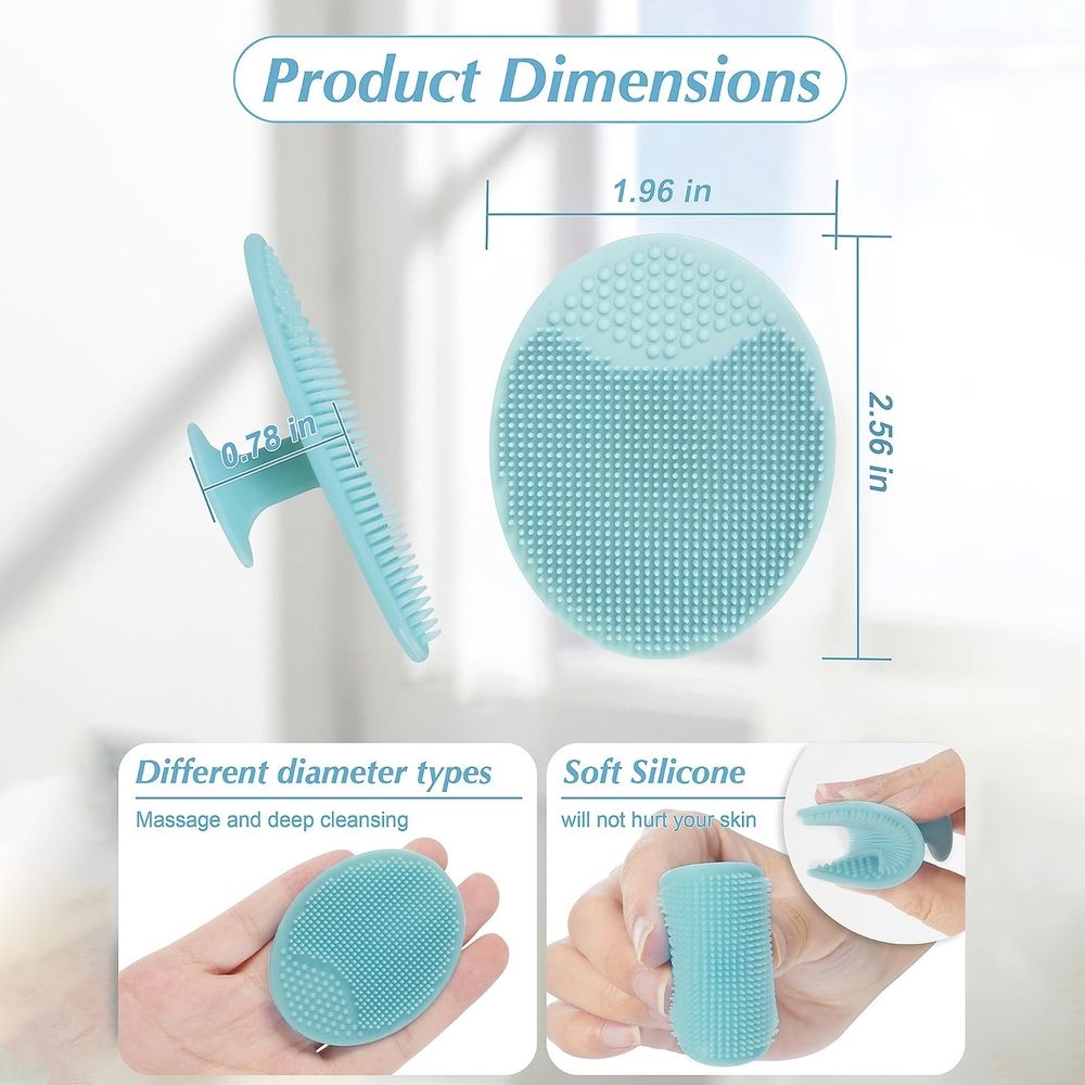 Silicone Face Scrubbers Exfoliator Brush Facial Cleansing Brush Pad Scrub Scrubby Pore Removing Best Friend for Women Bath Towels Bath Mats