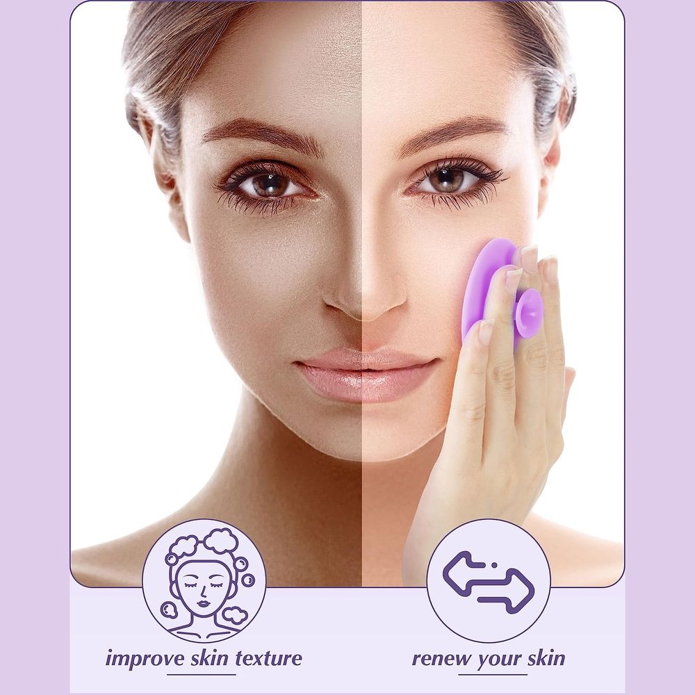 Silicone Face Scrubbers Exfoliator Brush Facial Cleansing Brush Pad Scrub Scrubby Pore Removing Best Friend for Women Bath Towels Bath Mats