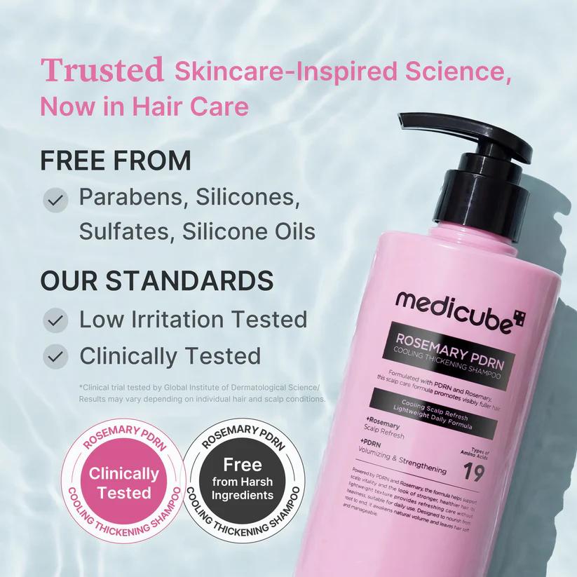 medicube Rosemary PDRN Cooling Thickening Shampoo 400ml